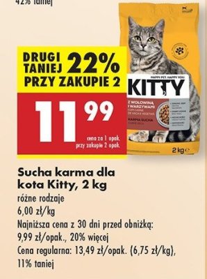 Karma dla kota z wołowiną i wątróbką Kitty promocja