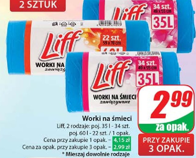 Worki na śmieci 35 l Liff promocja