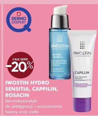 Dermokosmetyki do pielęgnacji i oczyszczania twarzy oraz ciała Iwostin Hydro Sensitia, Capillin, Rosacin promocja w Super-Pharm