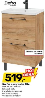 Szafka z umywalką Alto Defra promocja w Bricomarche