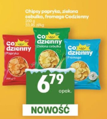 Chipsy papryka, zielona cebulka, fromage Codzienny promocja w Delikatesy Centrum