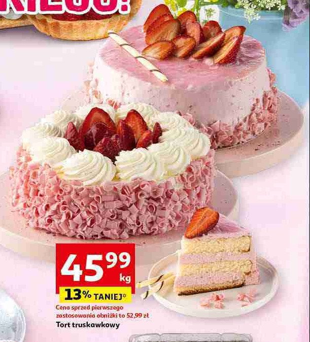 Tort truskawkowy promocja