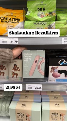 Skakanka z licznikiem i ekranem led Electronic Counting Skipping Rope promocja w Action