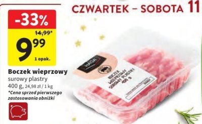 Boczek promocja w Intermarche