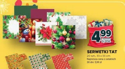 Serwetki TAT 20 szt. 33 x 33 cm promocja w Stokrotka