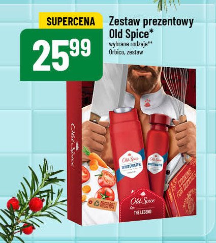 Zestaw w pudełku whitewater: żel pod prysznic 250 ml + antyperspirant w sprayu 150 ml Old spice zestaw promocja
