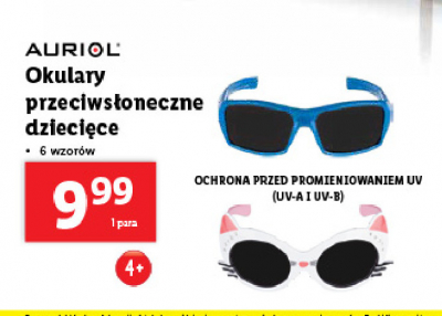 Okulary przeciwsłoneczne dla dzieci Auriol promocja