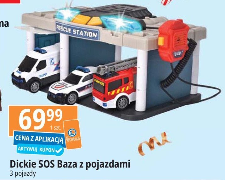 Baza sos z pojazdami Dickie toys promocja