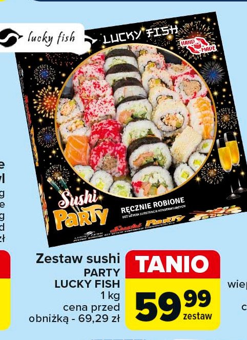 Zestaw sushi party Lucky fish promocja w Carrefour Market