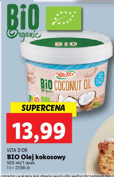 Olej kokosowy bio Vita d'or promocja