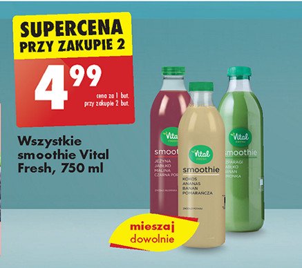 Smoothie jabłko szparagi&limonka Vital fresh promocja