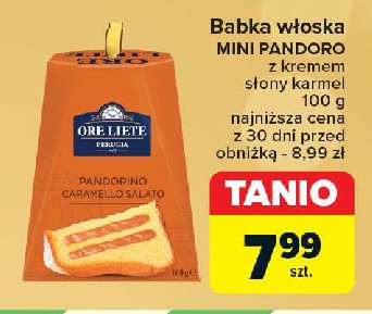 Babka mini pandoro z kremem słony karmel ORE LIETE promocja w Carrefour