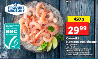 Krewetki blanszowane obrane promocja