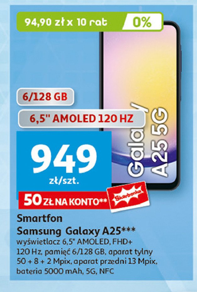 Smartfon a25 Samsung galaxy promocja