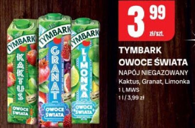 Napój niegazowany Tymbark Owoce Świata Kaktus, Granat, Limonka promocja w Chorten