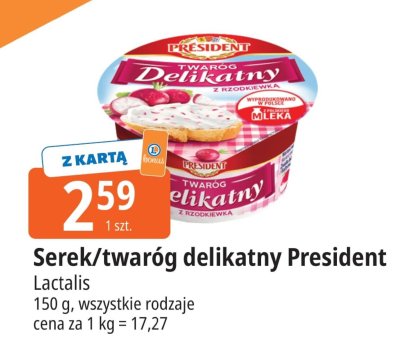 Serek/twaróg delikatny President Lactalis promocja w Leclerc