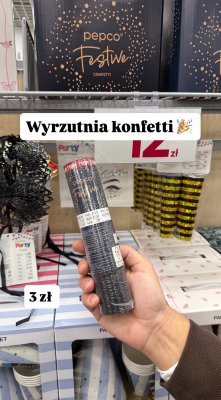 Konfetti wyrzutnia Festive pepco promocja