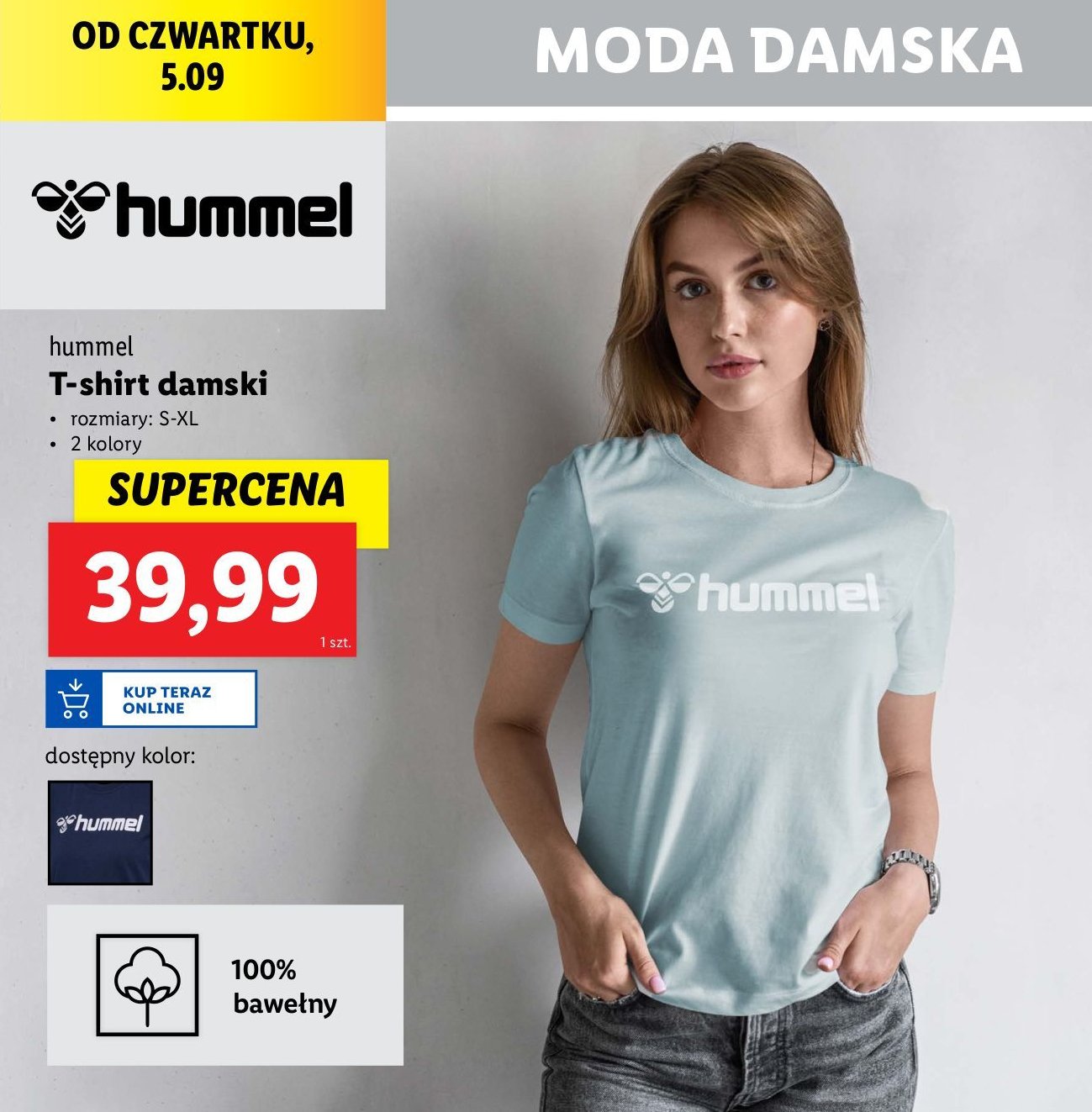 T-shirt damski s-xl HUMMEL promocja