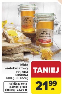 Miód wielokwiatowy Polska Gościna promocja w Carrefour