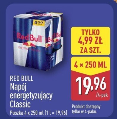 Napój energetyzujący Classic RED BULL promocja w Aldi