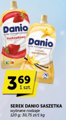 Serek Danio saszetka wybrane rodzaje 120 g 30.75 zł/kg promocja w Euro Sklep