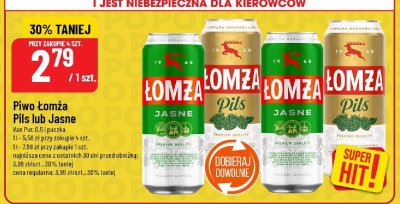 Piwo Łomża Jasne  promocja w POLOmarket