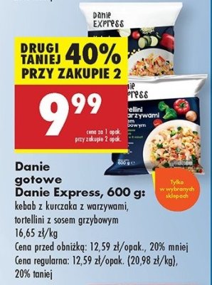 Tortellini z warzywami i sosem grzybowym Danie express promocja