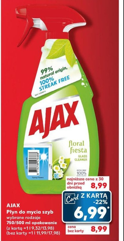 Płyn do szyb bukiet kwiatów Ajax floral fiesta Ajax . promocja