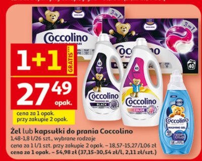Żel lub kapsułki do prania Coccolino promocja w Auchan