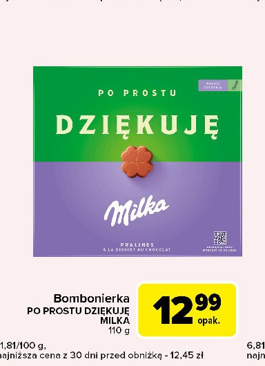 Bombonierka Milka thank you promocja