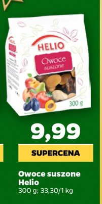 Owoce suszone Helio promocja w Netto