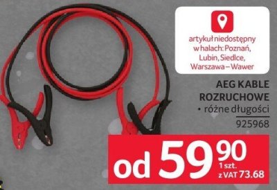 Kable rozruchowe AEG KA-12 promocja w Selgros