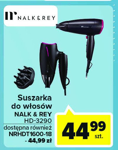 Suszarka do włosów nrhdt1600-18 Nalk&rey promocje