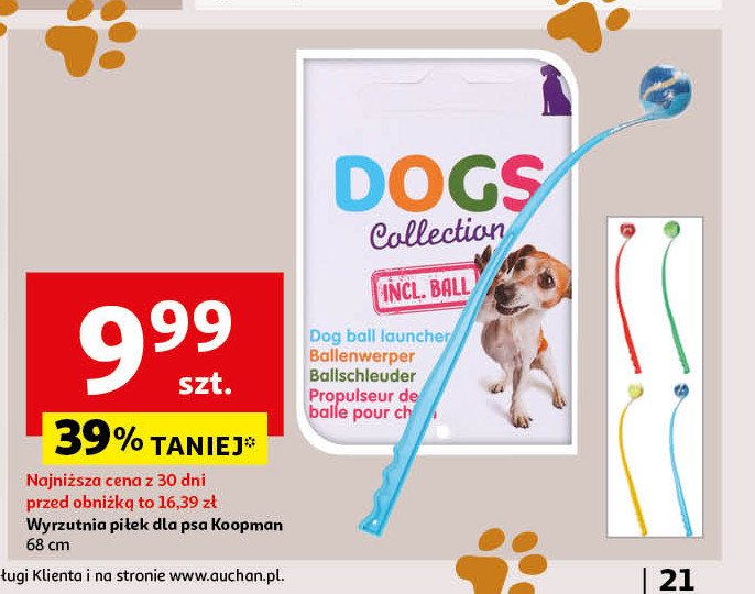 Wyrzutnia pi艂ek 68 cm Koopman promocja