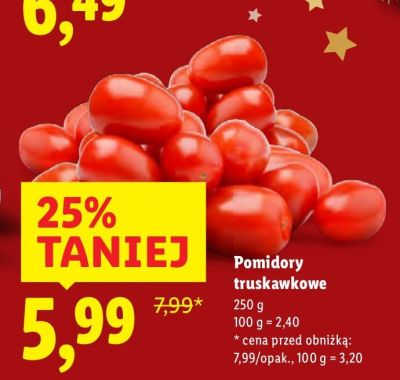 Pomidory Pomidory truskawkowe promocja w Lidl