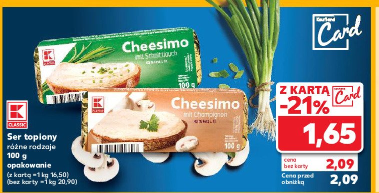 Ser topiony ze szczypiorkiem K-classic cheesimo promocja