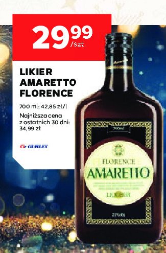 Likier AMARETTO FLORENCE promocja w Stokrotka