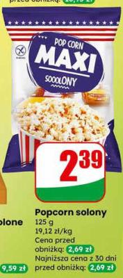 Popcorn solony  promocja w Dino