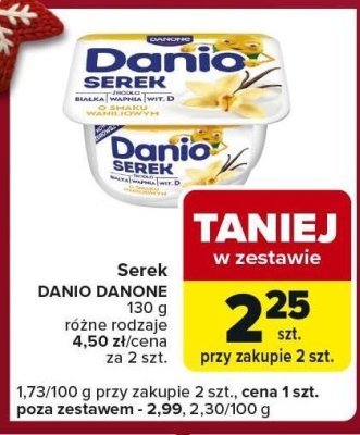 Serek DANIO DANONE różne rodzaje promocja w Carrefour Express