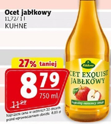 Ocet jabłkowy KUHNE promocja w Prim Market