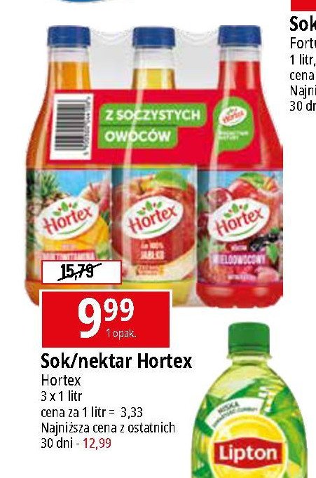 Zestaw: sok jabłko + nektar multiwitamina + nektar wieloowocowy Hortex promocja