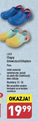 Clogsy dziewczęce L&d promocja