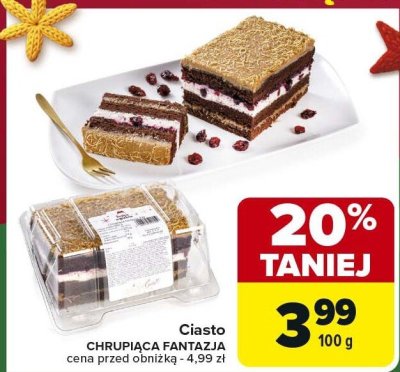 Ciasto chrupiąca fantazja promocja w Carrefour