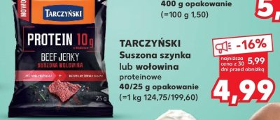 Suszona wołowina proteinowa promocja w Kaufland