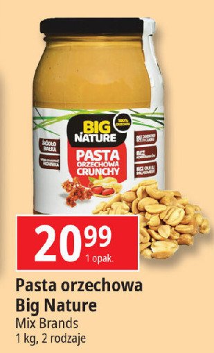 Pasta orzechowa crunchy Big nature promocja