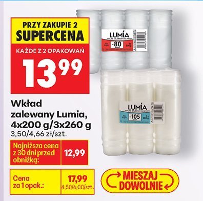 Wkład zalewarowy Lumia, 4x200 g/3x260 g promocja w Biedronka