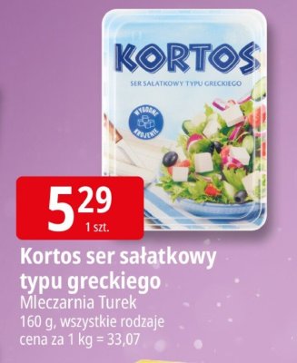 Ser sałatkowy typu greckiego Kortos Mleczarnia Turek promocja w Leclerc
