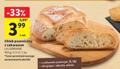 Chleb pszenny z zakwasem LA LORRAINE promocja w Intermarche