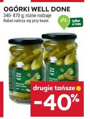 Ogórki Well Done promocja w Stokrotka