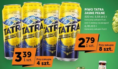 Piwo Tatra Jasne Pełne promocja w Euro Sklep